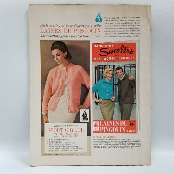 Vogue Knitting Magazine 1965 Spring Summer Pattern - Picture 2 of 3